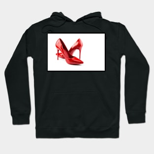 red woman shoes fashion Hoodie